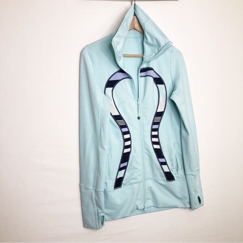 Lululemon In Stride Heathered Aquamarine Jacket - Picture 10 of 11